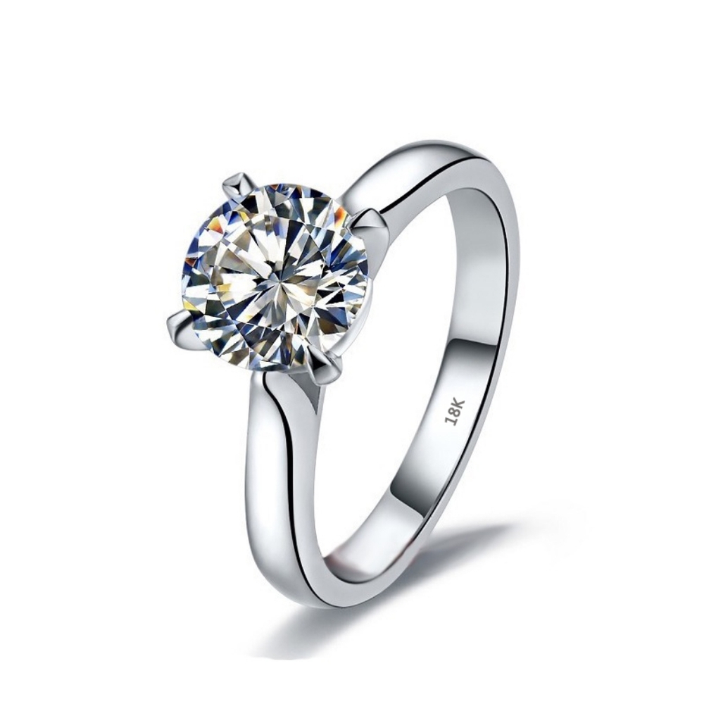 18k white gold diamond 2.25 carat ring